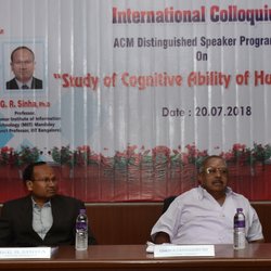 Prof. Sinha delivers an invited talk in India as part of the ACM Distinguished Speaker programme